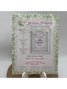 Bucilla Susan Branch Counted Cross Stitch Kit - 42948 Tea Time 4.5” x 6.25” new